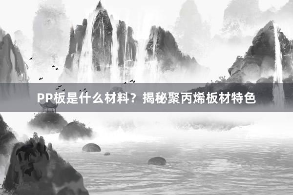 PP板是什么材料？揭秘聚丙烯板材特色